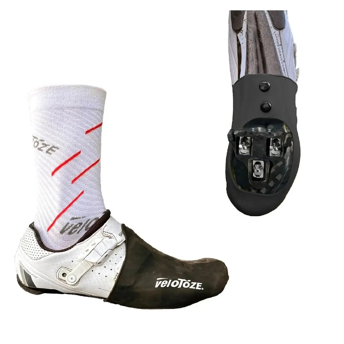 Silicone Snap-on Toe Covers for Road Cyclists Enhanced Warmth Men Women Spring Fall Chilly Conditions