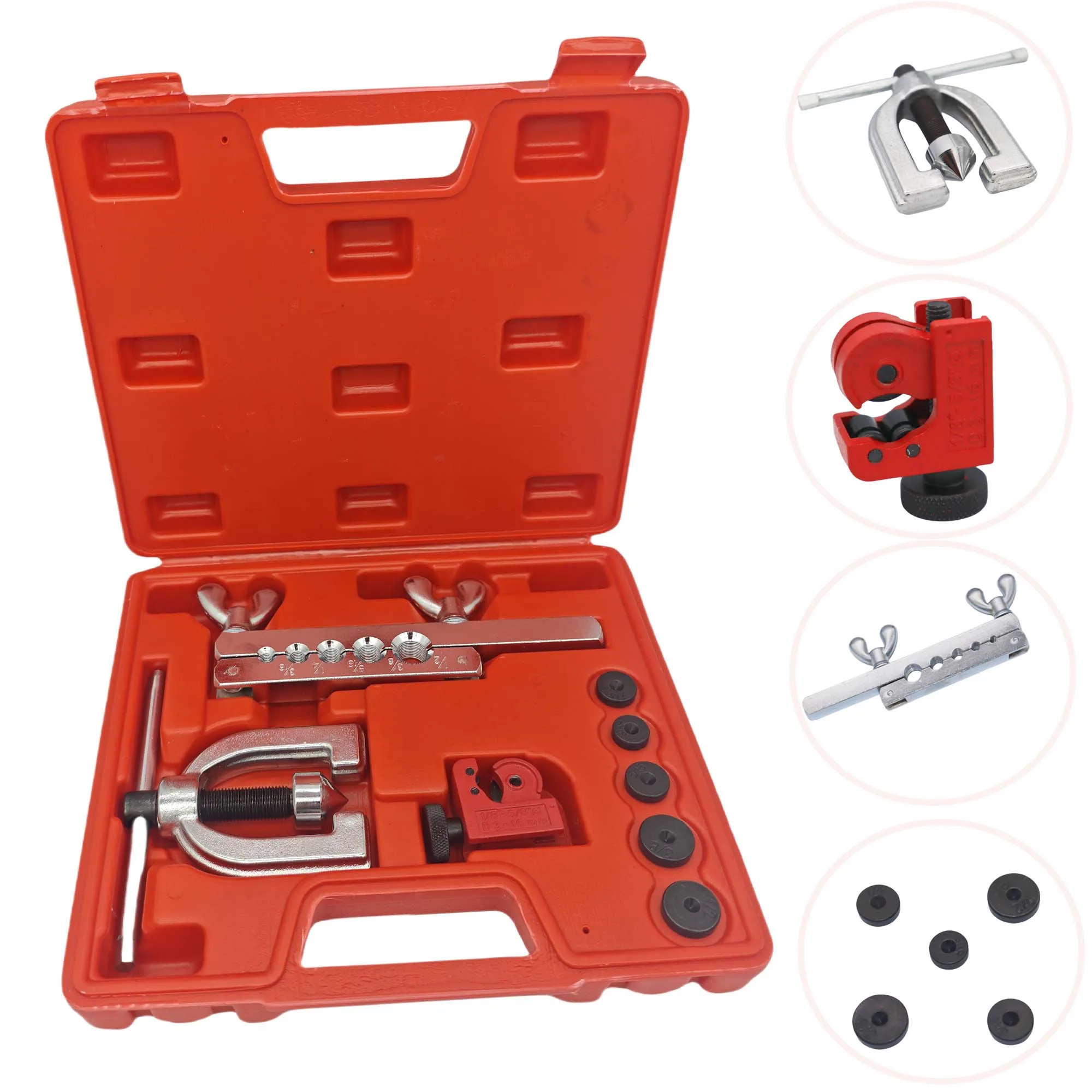 Pipe Cutting Tool Kit Copper Brake Oil Pipe Repair Double Flaring Mold Refrigeration Tool Cutting Flaring