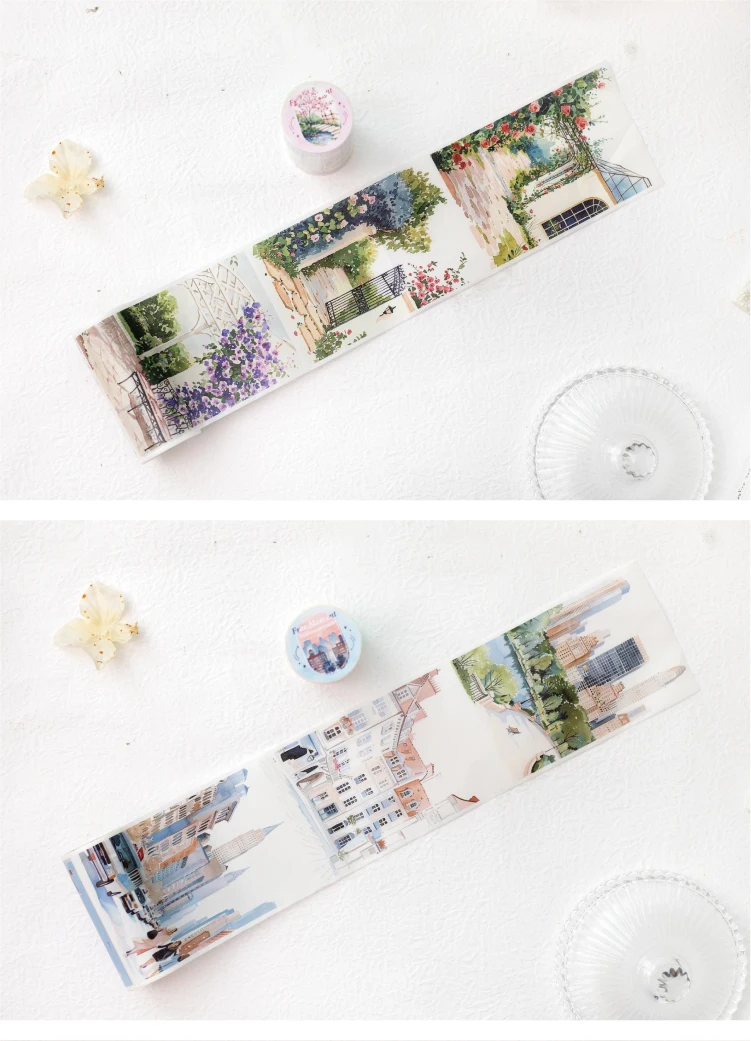 80mm*2m Schöne Landschaft Bänder DIY Scrapbooking Dekor Fotoalbum Collage Journalling Materialien Aufkleber – Detail 10