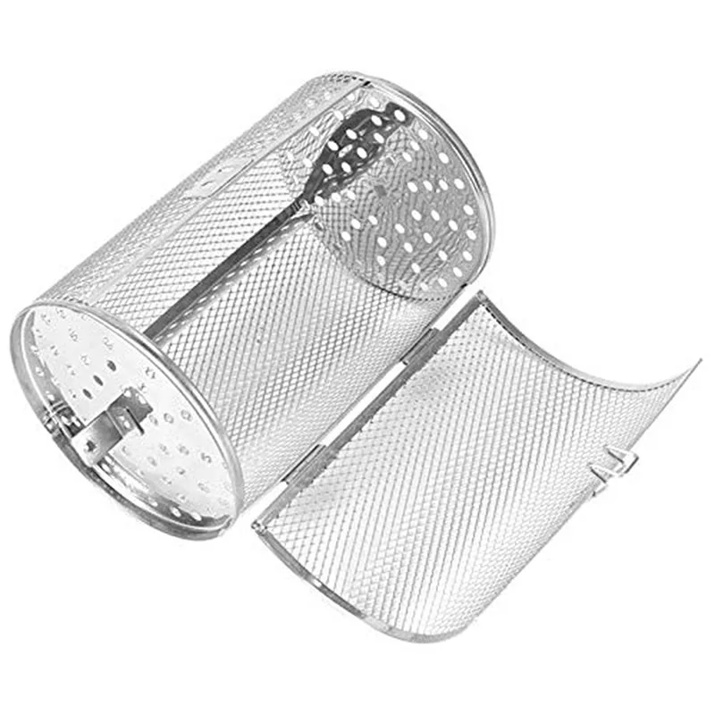 Rotisserie Grill Roaster Drum Oven Basket Oven Roast Baking Rotary Silver