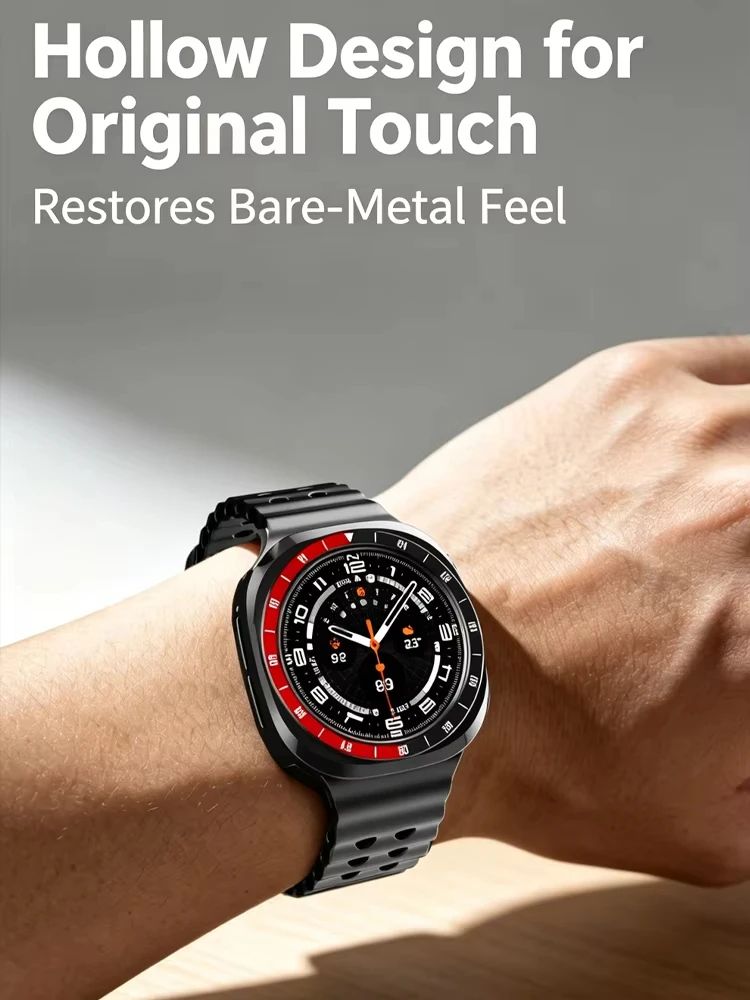 Protective Hard PC Bumper Shell with Scale Bezel for Smartwatch - Cover for 47mm Ultra 2