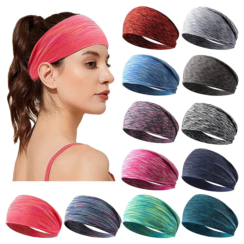 Women's Workout Headbands Non Slip Sport Sweatbands Yoga Hairbands For Travel Fitness Athletic Elastic Moisture Wicking For Girl кроссовки для девочек soprani sport mega girl розовый