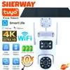 Tuya Solar Camera WiFi Outdoor 10MP Dual Lens 4K Wireless Dual Screen PTZ Security Camera Low Power Battery Cam Motion Detection 1