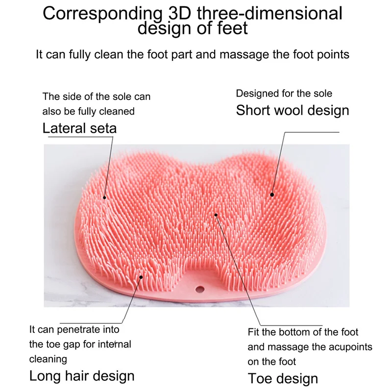Exfoliating Shower Foot and Back Scrubber Bathroom Accessories 