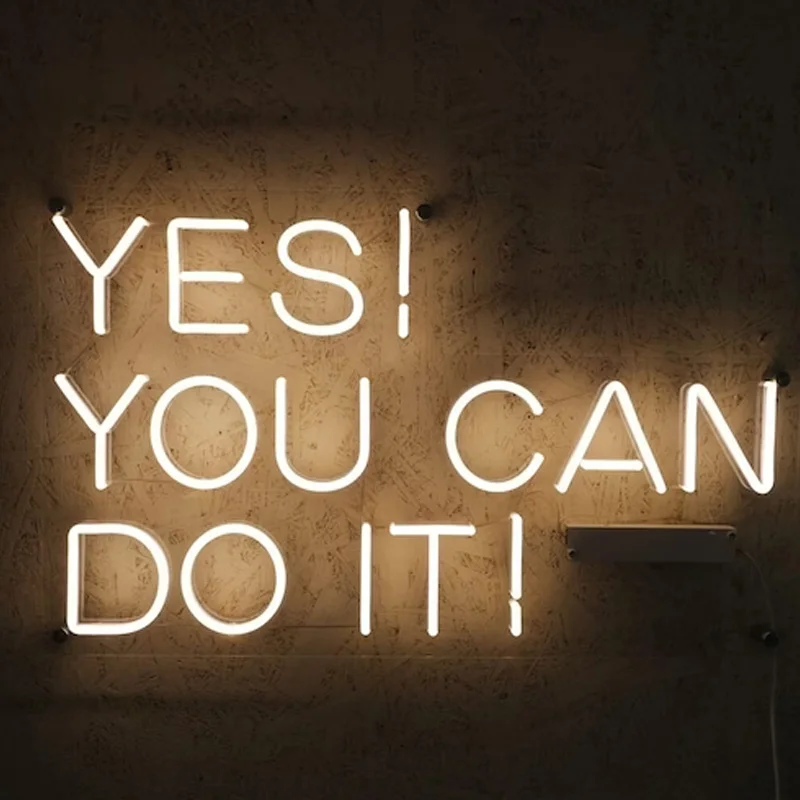 Neon Led Light Sì You Can Do It Insegne Al Neon Led Neon Light Circle Wall Neon Lights For Bedroom Shop Decor Decoration Signs Regali