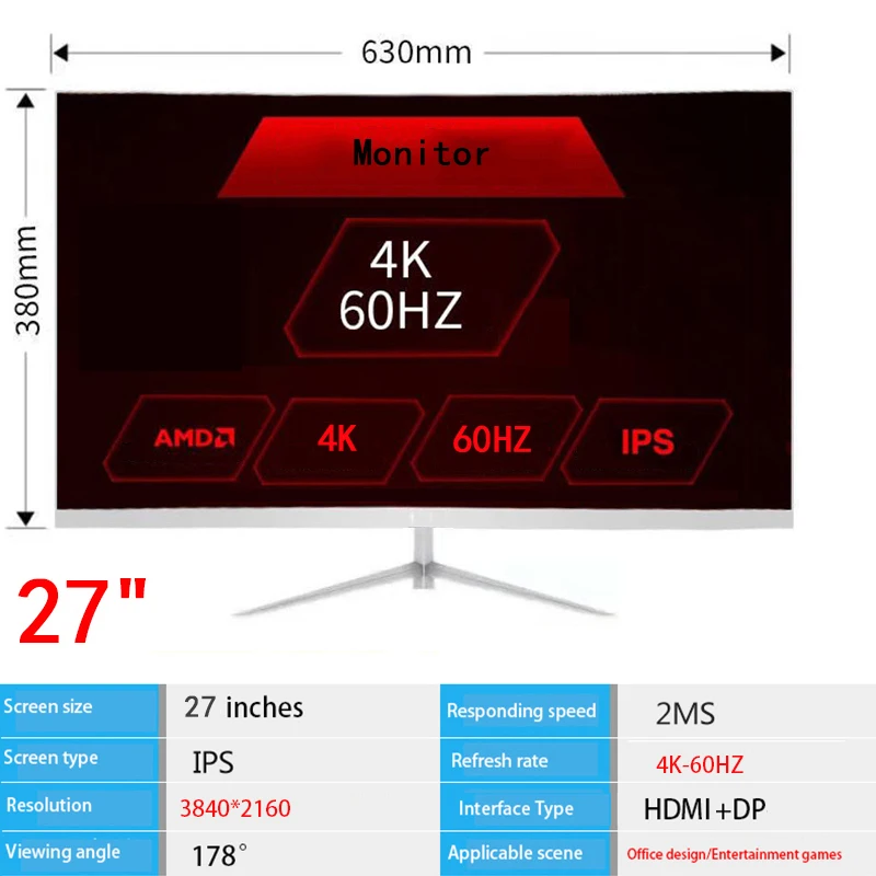 ̸ LCD HD ̹ , PC HDMI/DP , 2K  г ÷, ũž ǻ , 60hz, 27 ġ, 4k
