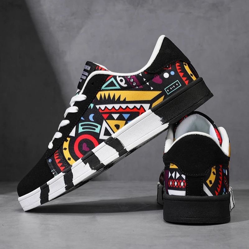 YRZL Skateboard Shoes Men Canvas Sneakers Casual Breathable Walking Shoes Lightweight Flat Shoes for Men Street Trend Sport Shoe 1