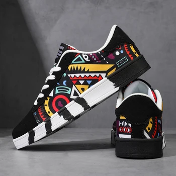 YRZL Skateboard Shoes Men Canvas Sneakers Casual Breathable Walking Shoes Lightweight Flat Shoes for Men Street Trend Sport Shoe 1