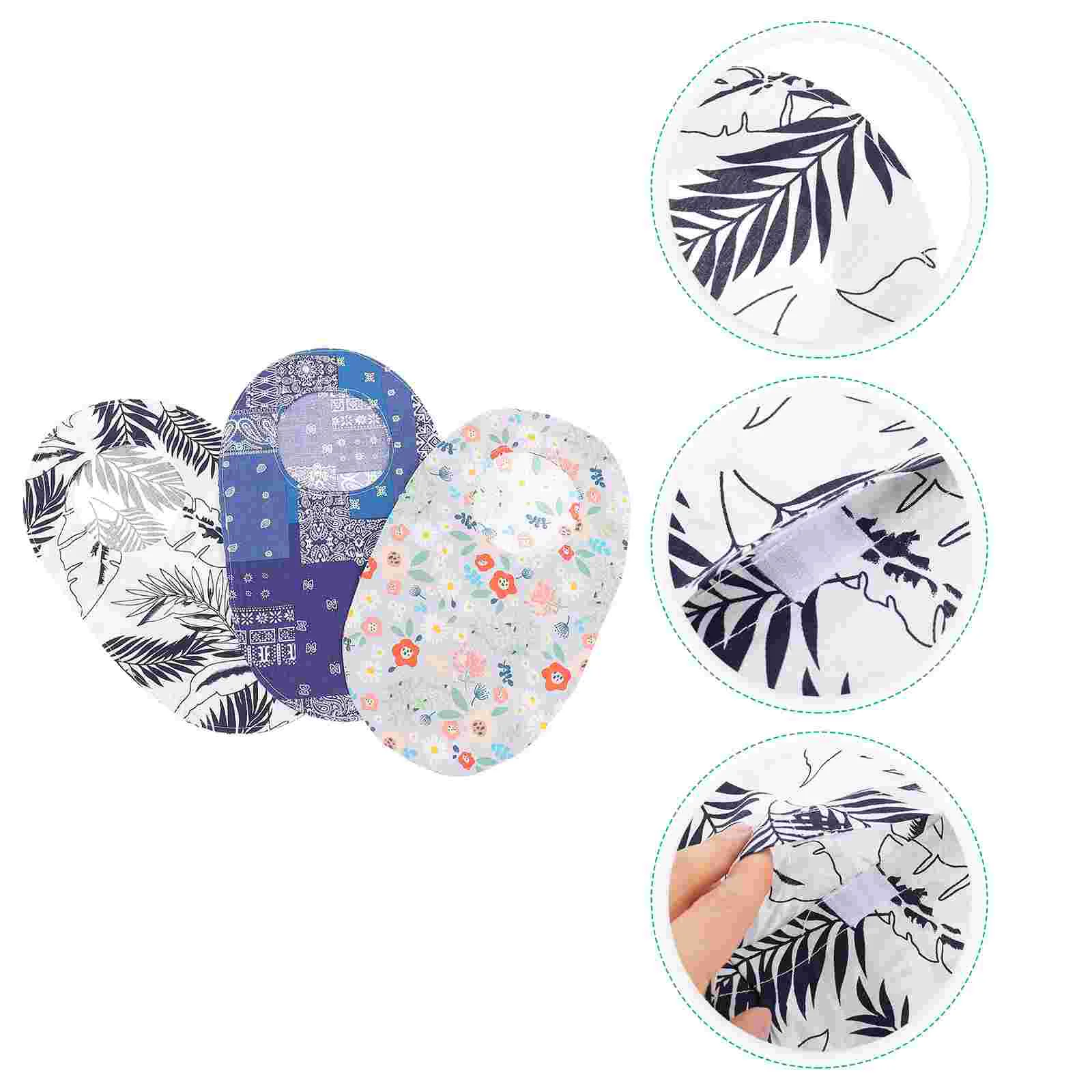 3 Pcs Ostomy Bag Protector Colostomy Protective Cover for Convenient Pouch Supplies Cotton Accessories Shielding Portable