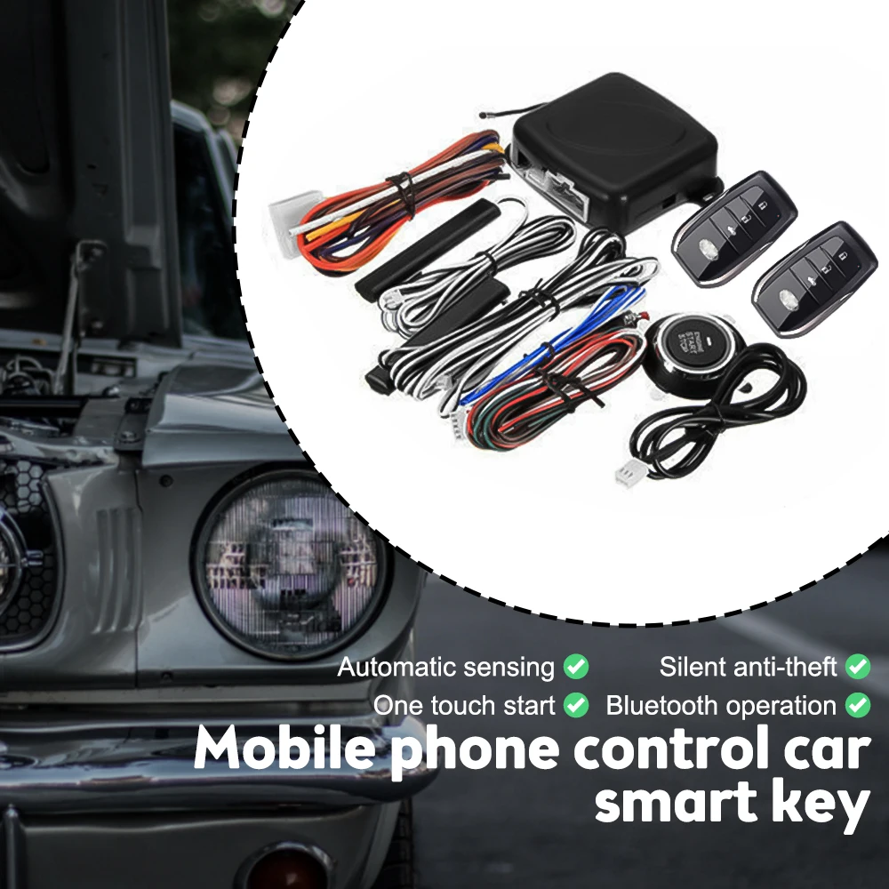 Remote Start Kit For Car Push One Button Start Stop System Car Accessories Universal Car Alarm AutoStart Keyless Entry System easyguard remote start car alarm keyless entry push start system central lock touch password entry