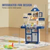 SucceBuy Kids Kitchen Toys Toddlers Play House Kitchenware Set 48 PCS Pretend Play Simulation Kitchen Children's Cooking Toys