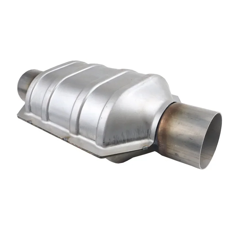 2/2.25/2.5/3 inch Universal EURO 1 Catalytic Converter 400 Cells High Flow Muffler Round Stainless Steel Car Engine Accessorie