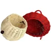 Mushroom Storage Basket Handmade Rattan Handbag Kids Photo Prop Wicker Bucket Cute Bag for Children Snack Toy ganizer Random 4