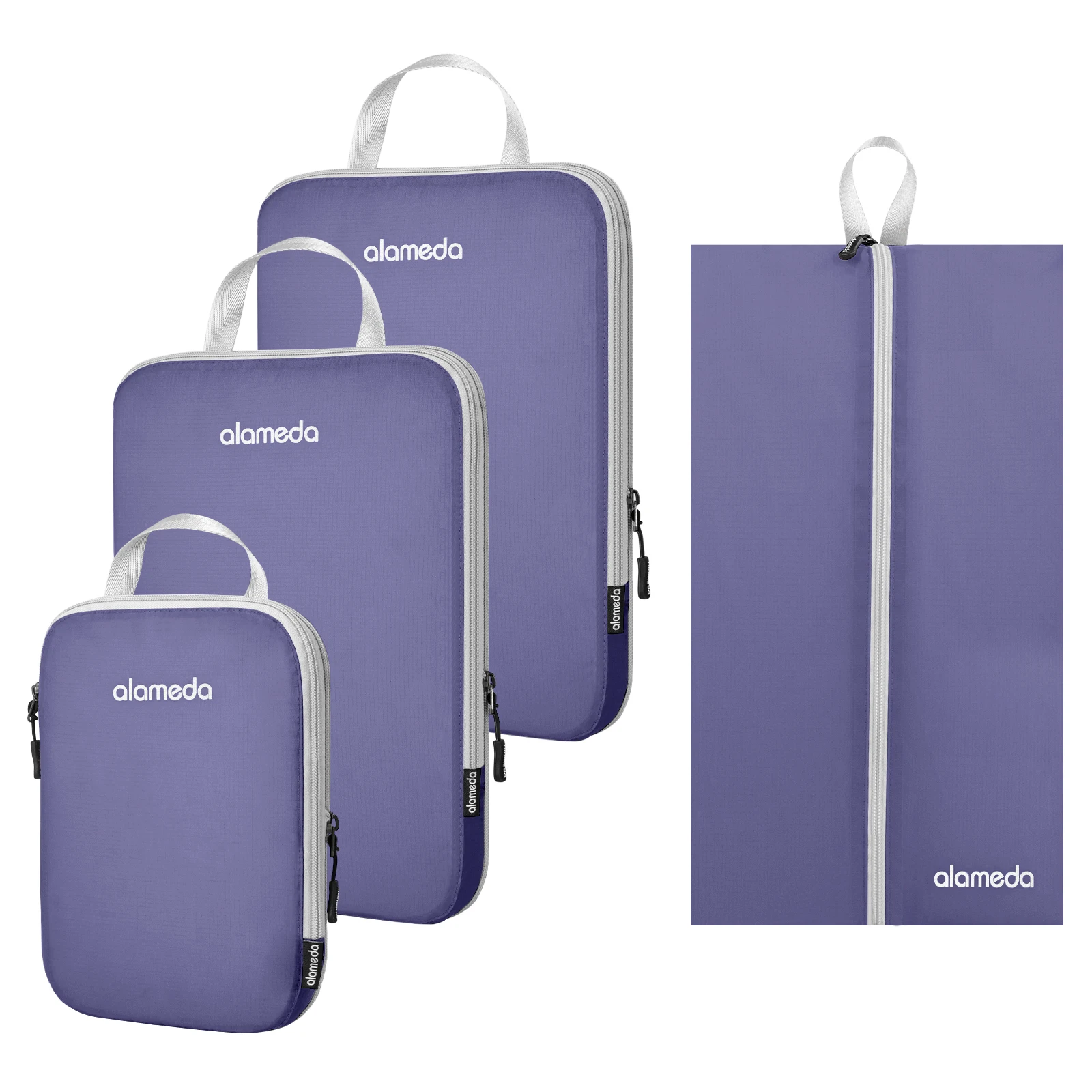 

Alameda Compression Packing Cubes, Luggage Packing Organizers for Travel Accessories with Shoe Bag & Toiletry Bag
