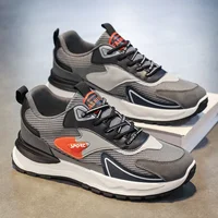 Breathable Dad Sports Shoes New Style All-Match Thick Bottom Korean Version Trendy Mesh Autumn Men Running Casual Shoes