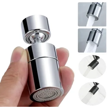 Novo 2 modo torneira da cozinha spray cabeça filtro ajustável 360 °   Arejador giratório da torneira da pia da cozinha do borbulhador do bocal da torneira da respingo 1