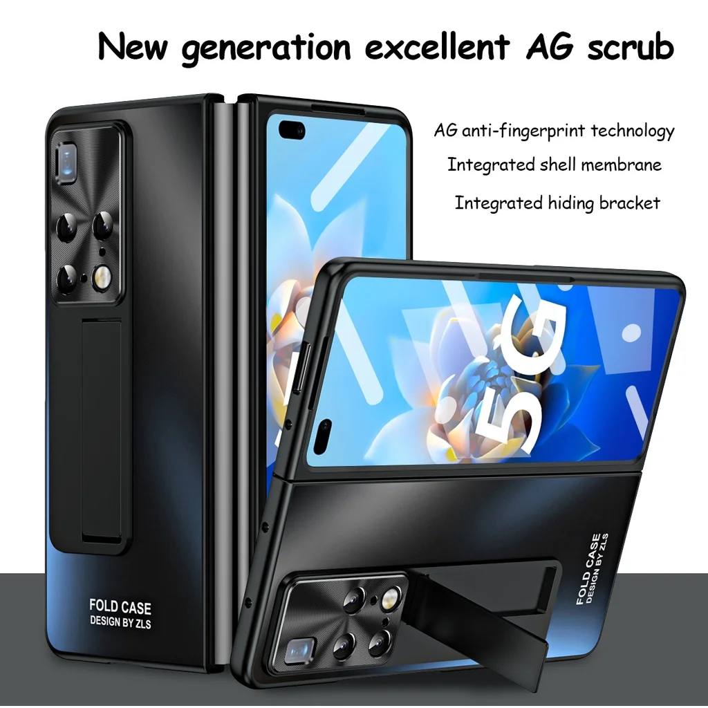 For Huawei Mate X2 5G Case Kickstand Bracket Camera Protection Stand Ultra-thin Shock-proof frosted Case With Pen Slot