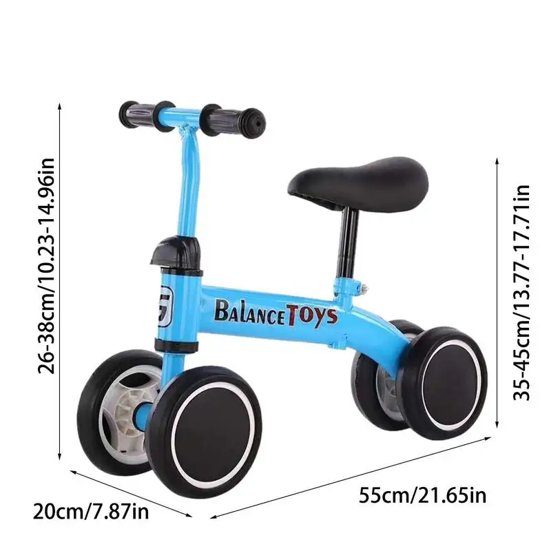 Children Bicycle 4 Wheel Baby Walker Baby Balance Bike Kids Scooter Stroller For 1-6 Years Old Outdoor Ride-on Toys