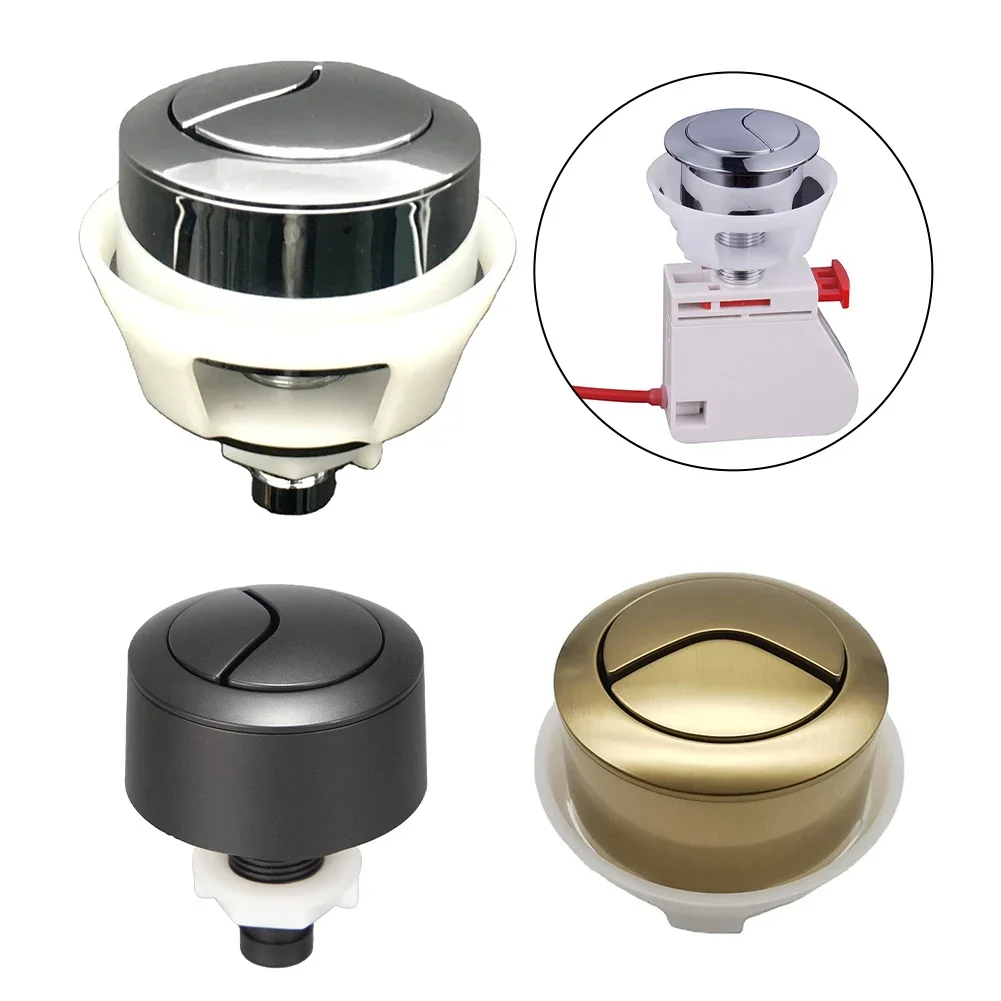 Description Picture 3 of itemUniversal Dual Flush Toilet Water Tank Button Round Valve Push Button Flush Toilet Seat Water Tank Valve Bathroom Accessory