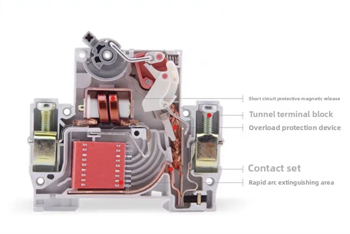 Miniature Circuit Breaker MCB 1P 2P 3P 4P 10A-63A 400V DIN Rail Type Overload Short Circuit Protector circuit breaker