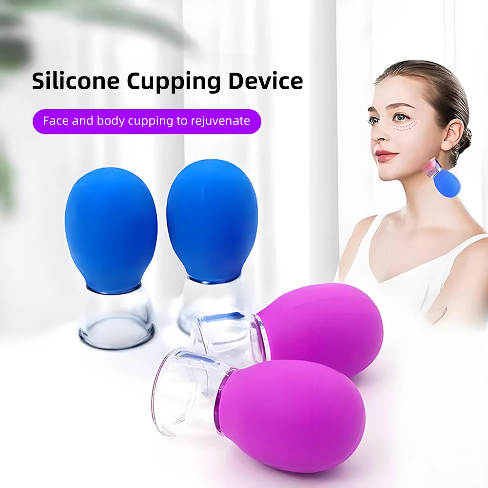 1pc Silicone Cupping Massage Cup Body Face Neck Eye Massager Vacuum Body Facial Care Facial Steaming Pore Cleaner Tool Skin Care cupping massager massage cup vacuum facial cupping