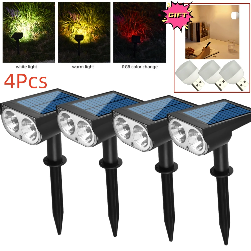 

Solar Light Outdoors Landscape Spotlights 2 In 1 Wireless Waterproof Outdoor Solar Spotlights For Yard Garden Patio