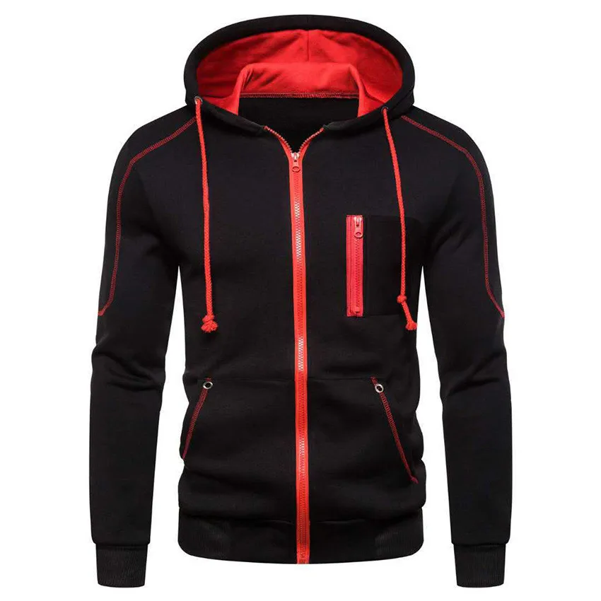 Men's Tracksuit Active Wear Men's Fashion Autumn Winter Double Zipper Jacket/ Hoodie Pant Warm Tracksuit Sportwear Jogging Suits