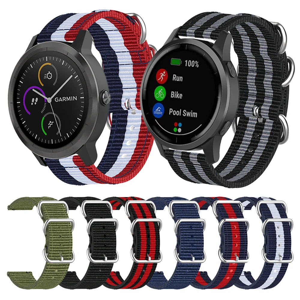 Woven Nylon Replacement Band For Garmin Forerunner 45/45S & Swim 2 - Breathable Watch Strap