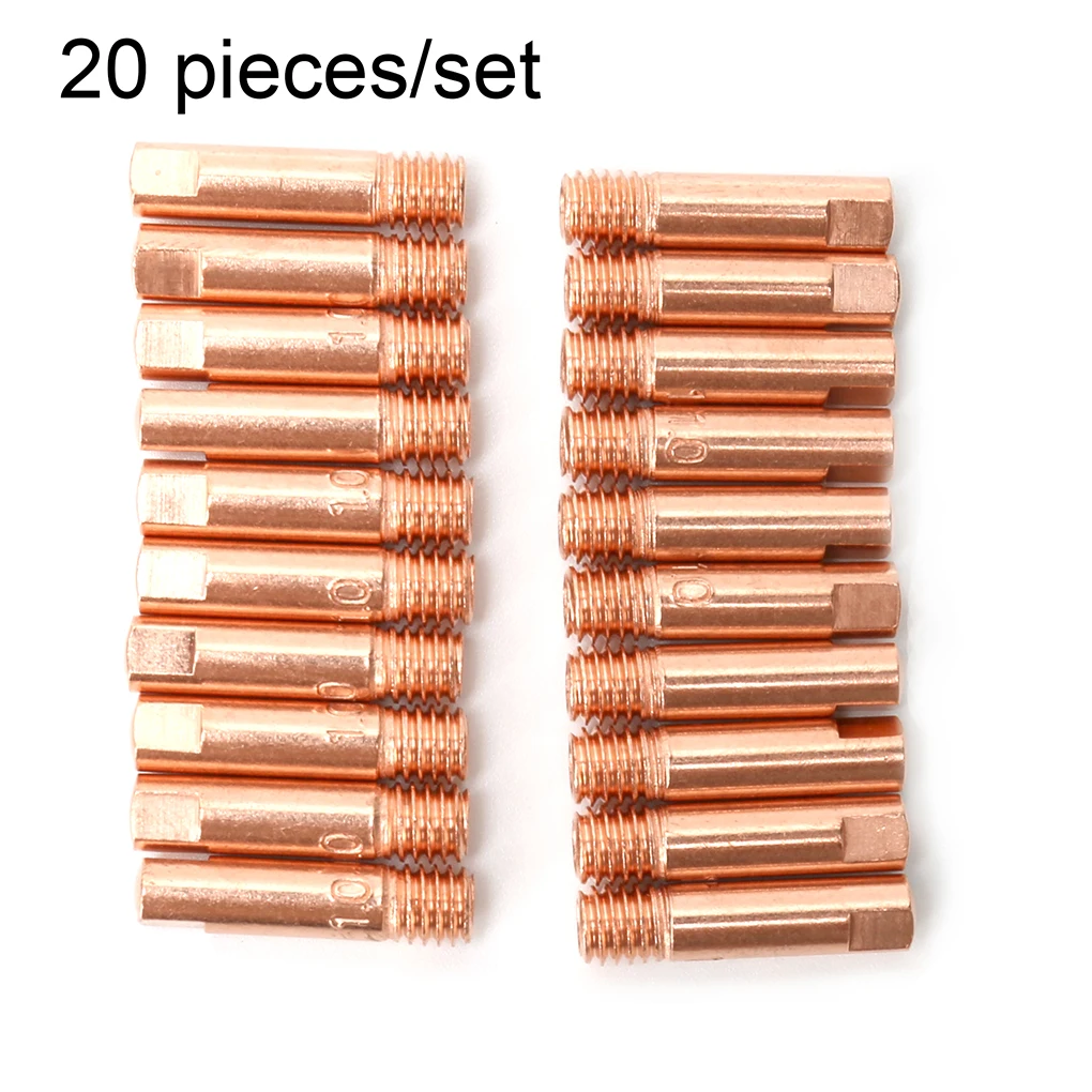 20 Pieces Welding Nozzles Detachable Semi automatic 0 8mm Tip Holder