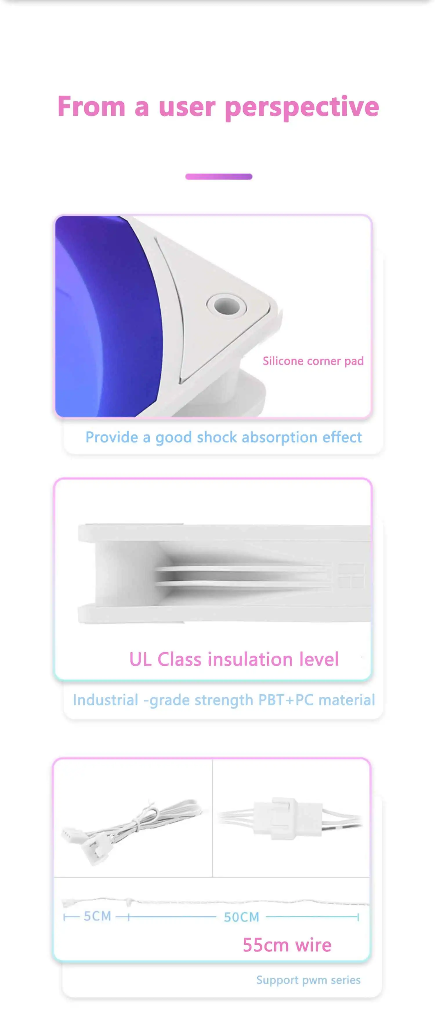Description Picture 5 of itemThermalright 14cm ARGB TL-C14CW-S case CPU cooling fan supports the motherboard PWM/ARGB synchronization