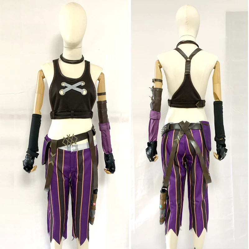 

Game Anime LoL Arcane Jinx Cosplay Costume Women Sexy Costumes League Of Legends Jinx Uniform Outfits Halloween Carnival Suit