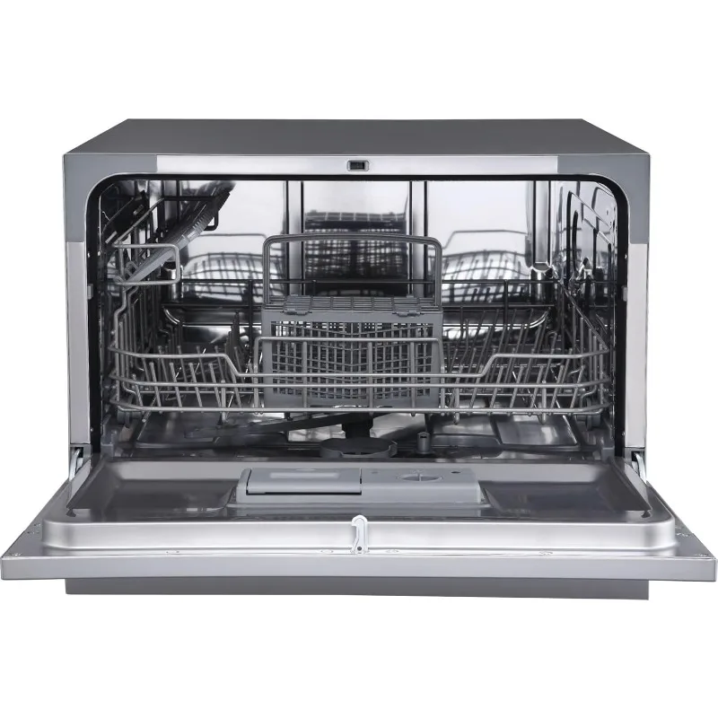 EdgeStar DWP63 21-5/8 Inch Wide 6 Place Setting Countertop Dishwasher - Silver 5