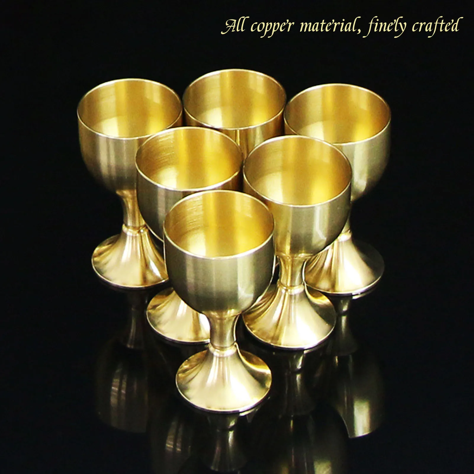 15/50g Vintage Copper Wine Cup High-quality Metal Goblet Retro Mini Champagne Cup for Housewarming Wedding Party Celebrate Gifts