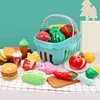 Kitchen Play House Toy Set Simulation Plastic Classic Fruit Vegetable Food Cutting Game Educational Kids Montessori Learning Toy 3
