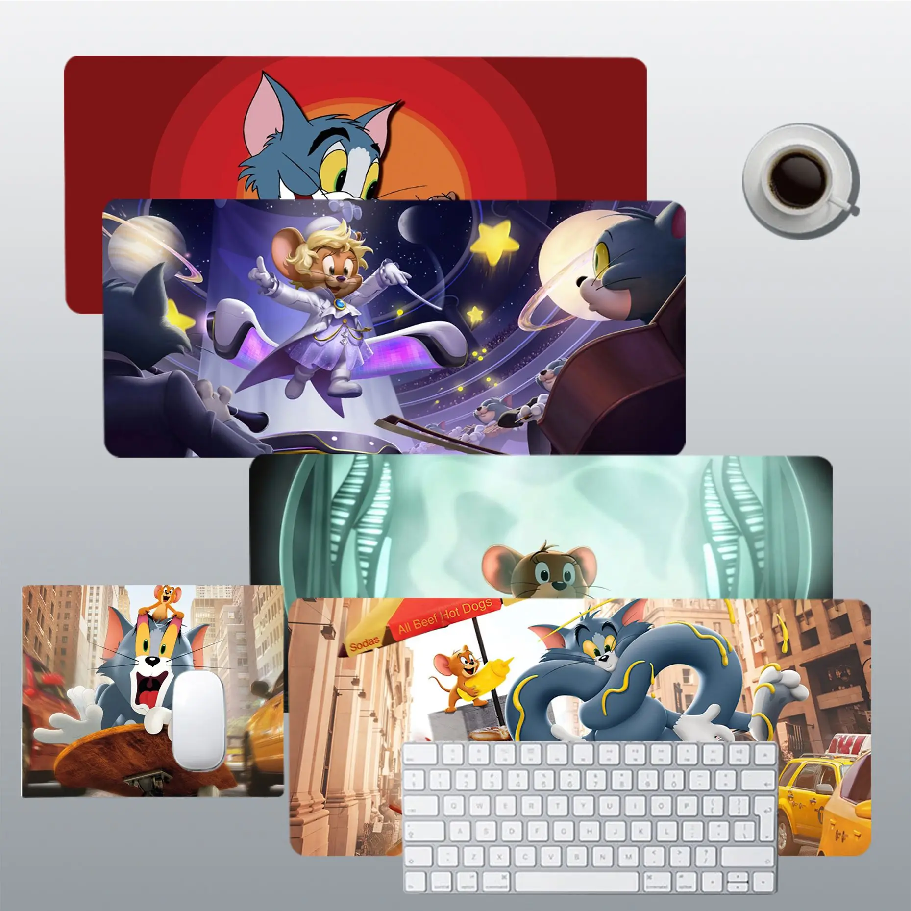 

Cartoon T-Tom and J-Jerry Mousepad Cute Silicone large/small Pad to Mouse pad Game Size for Game Keyboard Pad