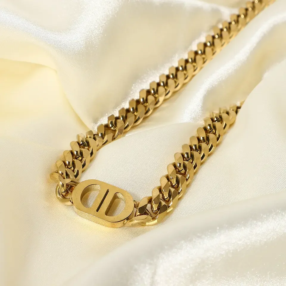 Chunky Gold Charm Choker Gold Charms Choker Necklace 