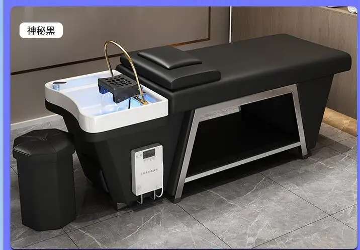 Water circulation hair therapy shampoo bed barber shop Thai massage salon full lying hairdressing shop Stainless steel