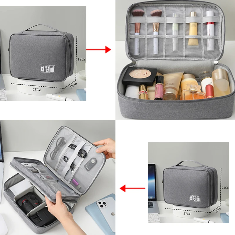 Cable Storage Bag Waterproof Digital Electronic Organizer Portable USB Data Line Charger Plug Storage Bag Travel Cable Organizer cable storage bag