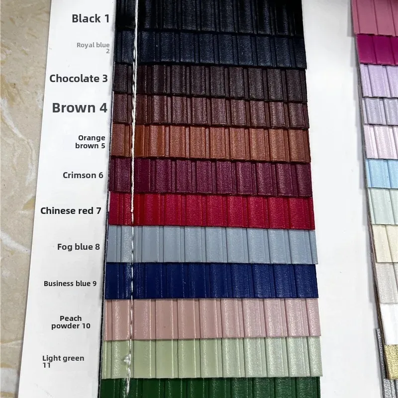 Vertical Stripe PVC Leather Fabric Women's Handbag Wallet Sofa Table Chair Decoration Crafts Glasses Case Goods