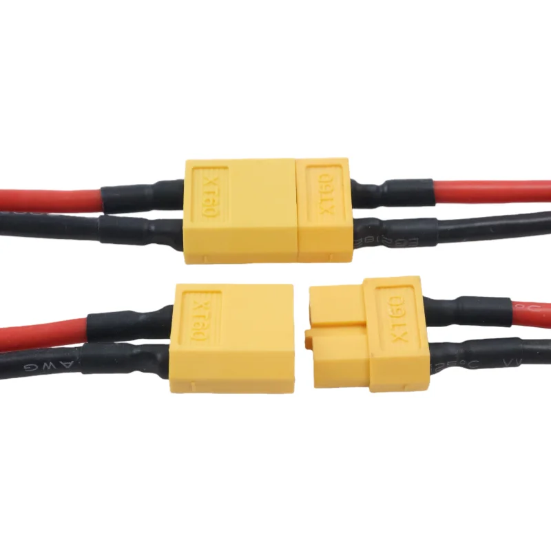 Câble adaptateur 14AWG silicone souple avec connecteurs XT60 et Deans T-Plug pour batterie Lipo RC