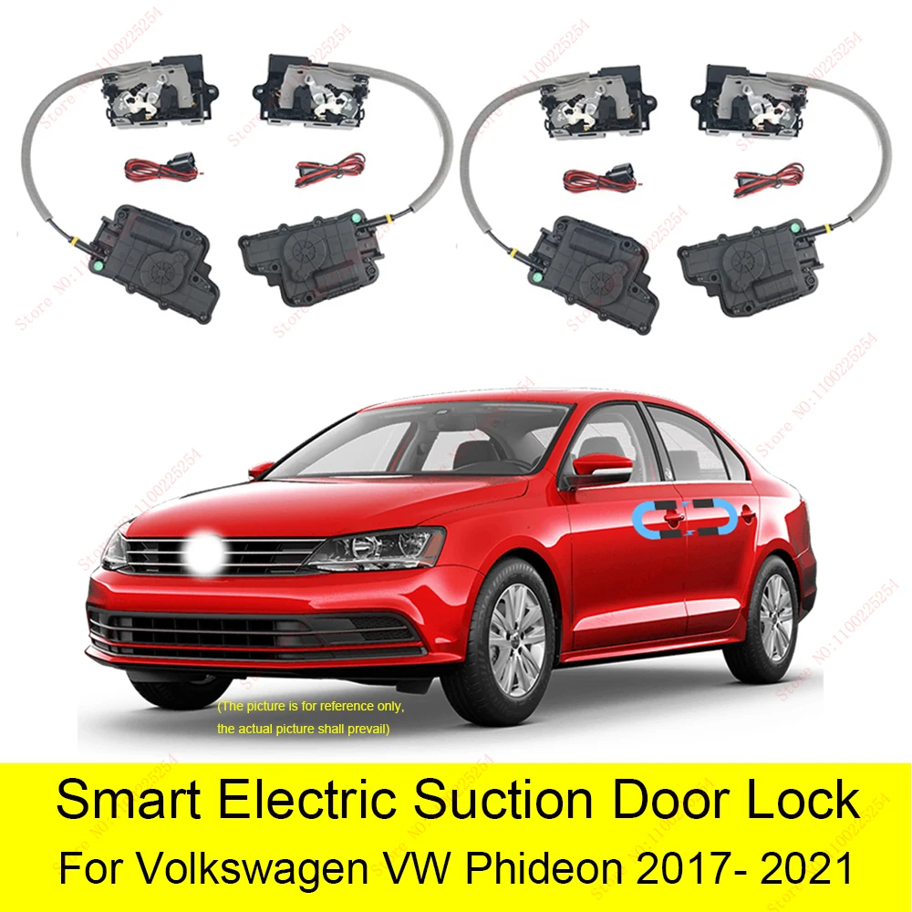 

Умный автоматический Электрический дверной замок на присоске для Volkswagen VW Phideon 2017- 2021, автоматический мягкий закрывающий дверь, супер тихий дверь автомобиля