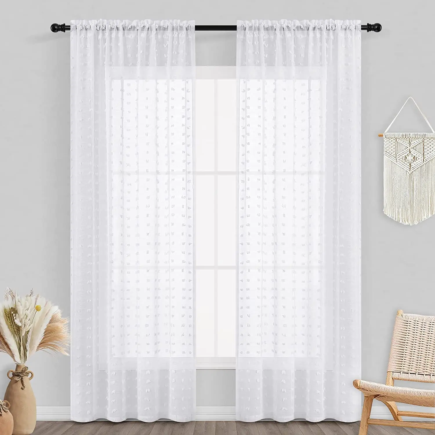 Moderní bělouš semi úplný záclony pro žití pokoj ložnice bělouš texturované záclony okno cortina kuchyň dveře roztomilá voálové drapes