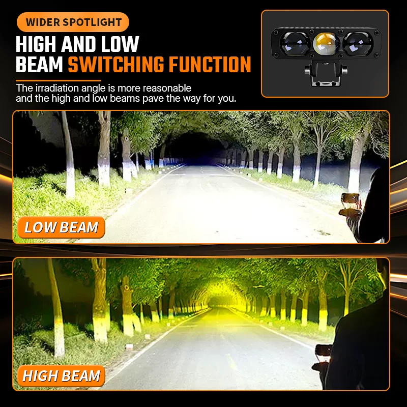 6000K 12V 24V 고출력 LED 작업등 스포트라이트, 자동차, 오토바이, 오프로드, 4x4, SUV, ATV용 그릴 범퍼 라이트
