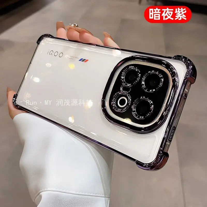 Luxury Transparent Electroplating Soft TPU Shockproof Phone Case Cover