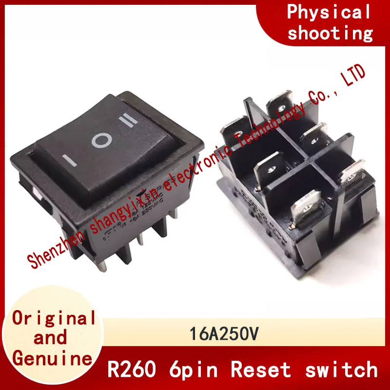 

Оригинальный UL VDE CQC импортированный R260 переключатель судового типа черный без светильник 6-контактный односторонний переключатель отбоя