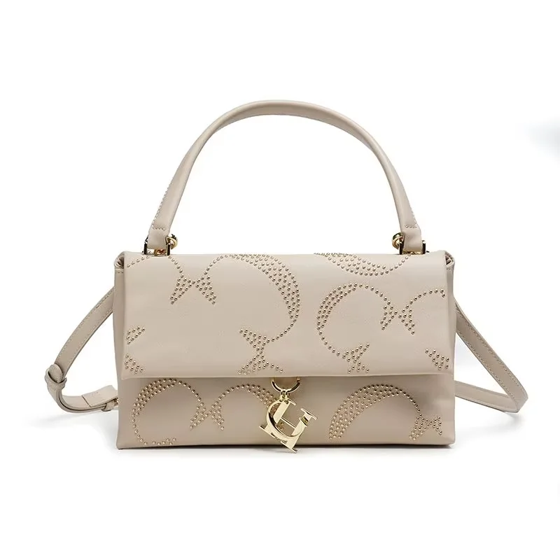 CH-حقيبة كتف كروس فاخرة للنساء ، سلسلة ذهبية كلاسي...