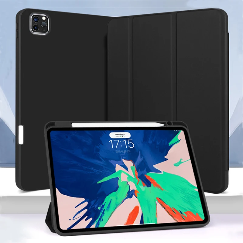 Per Ipad Pro 12.9 Pollici 2022 2021 2020 2018 Custodia 3Rd 4Th 5Th 6Th Generation Tablet Funda Capa Wireless Charge Pencil Holder Cover