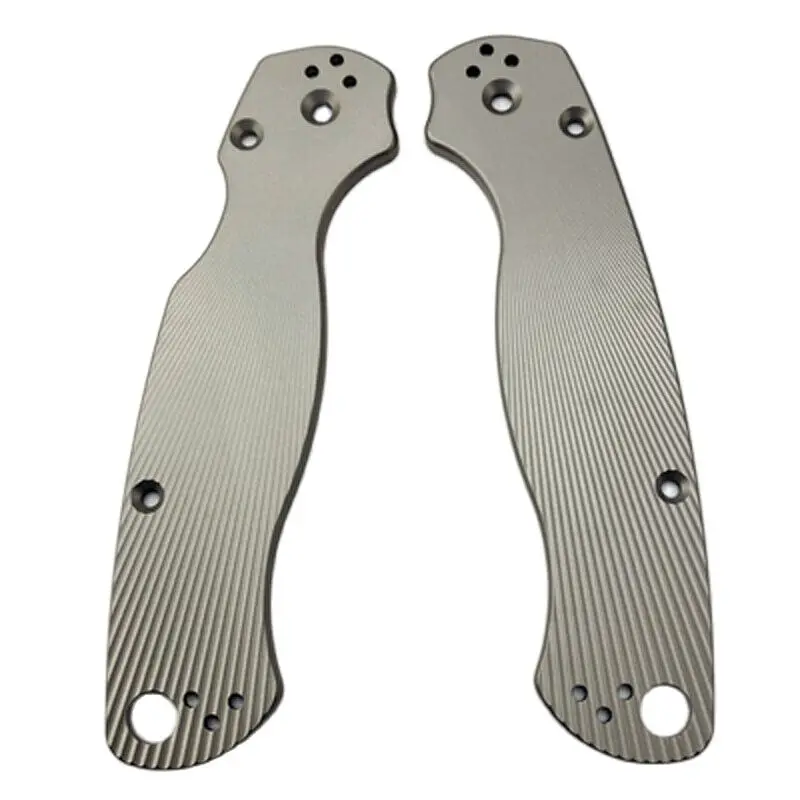 

2PCs. Ti Alloy Knife Handle Patch Radial Stria for Spyderco Paramilitary C81