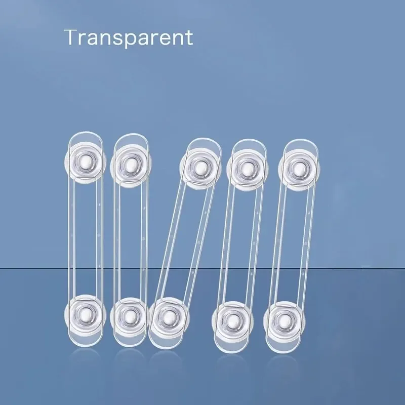 5pcs Child Safety Lock Tra nsparent Anti-Opening Soft Strap Safety Lock Multi-functional Baby Drawer Refrigerator