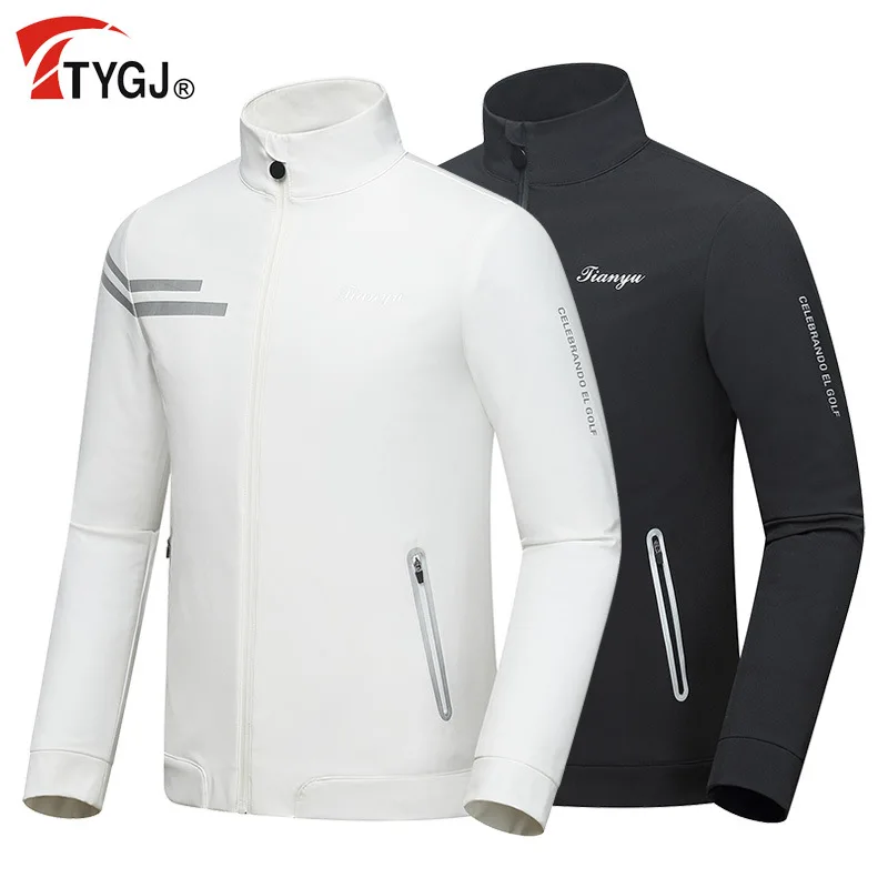 Ttygj Men's Golf Clothing Waterproof Windbreaker Outdoor Sports Coat